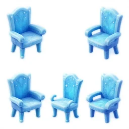 3 - d isometric frozen themed furniture objects for game, all 8 angles, zoomed out view myvmk, with detailed, clean, cartoon, pixar, disney, toon shader, arnold render, unreal engine, artgerm, artstation by miha rinne, white background