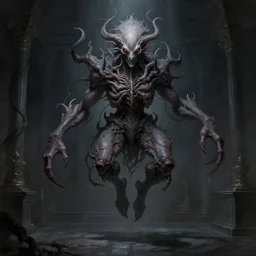 professional concept art portrait of a ominous!!! floating terrifying!! species thing in a dark room by artgerm and greg rutkowski. an intricate, elegant, highly detailed digital painting, concept art, smooth, sharp focus, illustration, in the style of cam sykes.