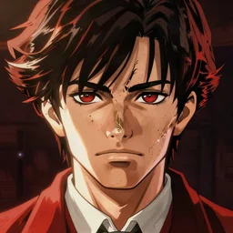 kaworu nagisa! red dead redemption art style, rockstar games art, realistic anime, portrait, beautiful face, symmetrical face