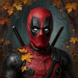renaissance autumnal, deadpool portrait!! a surrealist painting, polycount, behance, surrealism, surrealist, lovecraftian, cosmic horror, grotesque, fantasy, portrait, highly detailed, digital painting, trending on artstation, concept art, sharp focus, illustration, by dr seuss