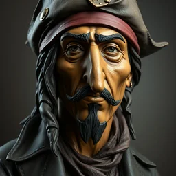 3 d portrait painting of jack sparrow statue, 3 d cell shaded cubism, in the style of picasso 3 d cell shaded, elegant, highly detailed, artstation, art by picasso 3 d plastic shader unreal engine