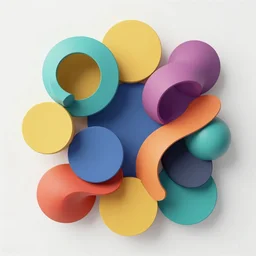 data - driven art, three - dimensional, generative shapes, multi - coloured inspired by refik anadol