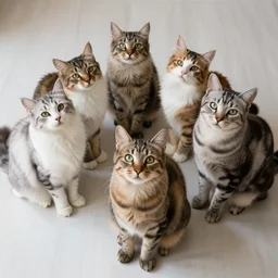 add 5 cats to this image