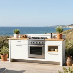 a tidy outdoor kitchen in the sea by aertsen pieter