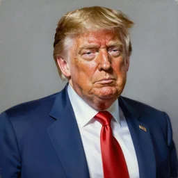 Donald Trump Stand User JoJo Bizarre Adventure photorealistic painting