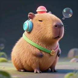 aesthetic vaporware retro capybara