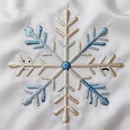 embroidered snowflake emotions in silk. 3840 2160 cgsociety art