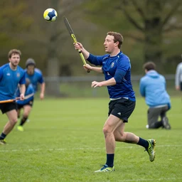Mark Zuckerberg playing Quidditch