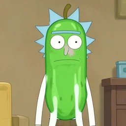 pickle rick from rick and morty, cartoon, adult swim, i turned myself into a pickle