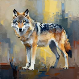 wolf, abstract art