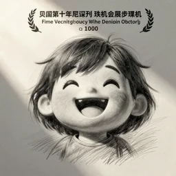 a sketch of a cute own with a big smile