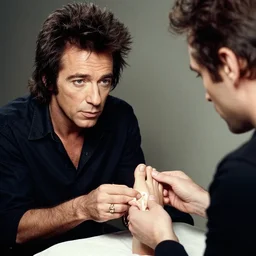 ringo starr getting a pedicure