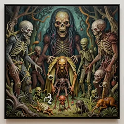 detailed image of a creepy natural museum exhibition by richard corben, rich deep colors. masterpiece . intricate artwork, very coherent symmetrical artwork, cinematic, hyper realism, high detail, auschwitz camp,  octane render, unreal engine, 8k, Vibrant colors, Smooth gradients, High contrast, depth of field. by Katsuhiro Otomo, full body character drawing, inspired by Evangeleon, clean ink detailed line drawing, intricate detail, extremely detailed.