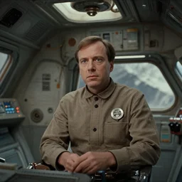 movie still frame, a spaceship interior, beautiful composition stanley kubrick style