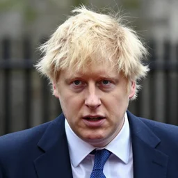 boris johnson with an emo hairstyle