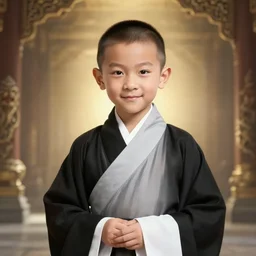 portrait painting of a 2 5 - year - old chinese man, taoist priest, dressed in black and white taoist robe, like andy lau, immortal bone, affable ， wenjun lin, unreal engine 5 highly rendered, global illumination, radiant light, detailed and intricate environment