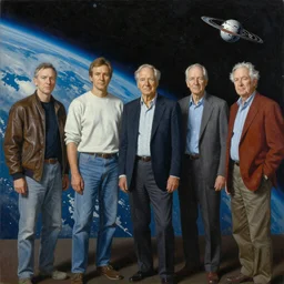 painting of space, robert mccall, rick guidice, noah bradley, jim burns, les edwards, james gilleard, very coherent, extremely detailed, 4 k resolution, hd