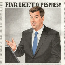 political cartoon of president adam sandler's biggest controversy, newspaper print
