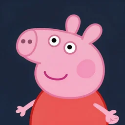 stunning heads and shoulders portrait of hyperrealistic peppa pig, ultra realistic, digital art by rob gonsalves, still from studio ghibli