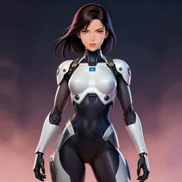 asian female android, by MARVEL comics and Sandra Chevrier