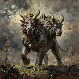 balrog from the lord of the rings in the style of an oil painting, direction by peter jackson, still from the movie
