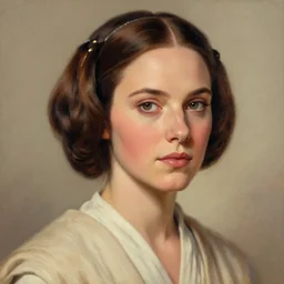 portrait of a Princess Leia by Mandy Jurgens and Richard Schmid, trending on artstation