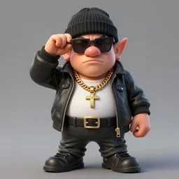 fantasy dwarf as a modern gangster and rapper. high detail full body art. fashionable hip hop clothing. gold jewelry