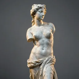 statue of venus callipygian, High definition, detailed, rim light, volumetric effect,