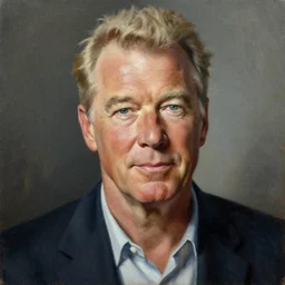 john wayne, painting by sebastian kruger