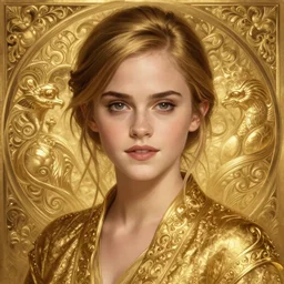 asian emma watson portrait, golden, d & d, fantasy, intricate, elegant, highly detailed, digital painting, artstation, concept art, smooth, sharp focus, illustration, art by artgerm and greg rutkowski and alphonse mucha