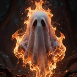 portrait photo of a burning ghost stylized artgerm artstation hd cgsociety cgi realistic dramatic cinematic artistic trending detailed