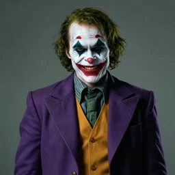 studio portrait of Ultron, joker smile, creepy