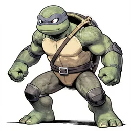 anthropomorphic ninja turtle!!! jim lee!!! sideview full shot!! flat ink sketch grayscale by jim lee close up in the style of jim lee, ( attention pose ) cyborg! battle armor rugged knight hulk turtle animal superhero by jim lee