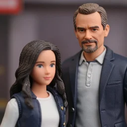 hot toys figurine of kim wexler and saul goodman, realistic, up close image, 1 / 1 6 th scale, unopened, listing image, hd