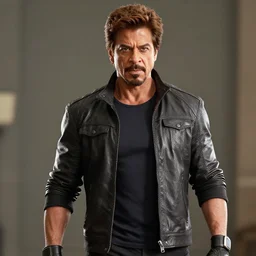 Shah Rukh as Tony Stark, 4K UHD image, octane render,