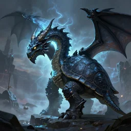 mount epic great black dragon turtle screenshot world of warcraft mounts worldboss bioluminecant light concept sketch art and by feng zhu alena aenami artworks in 4 k beeple, by thomas kinkade heartstone overwatch blizzard 3 d rtx hdr