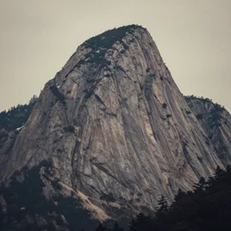 giant imposing mountain, matte painting