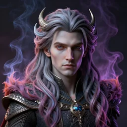 a beautiful detailed 3 d matte portrait of gwyn lord of cinder, by ellen jewett, by tomasz alen kopera, ominous, magical realism, texture, intricate, whirling smoke, radiant colors, fantasy, volumetric lighting, high details