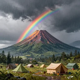 🏔🌋🌄🌈✨🌧⛈🌩🏕, trending in artstation, cgtrader, deviantart, pixiv, super detailed, intricate art