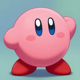 colorful portrait of kirby, impressionism