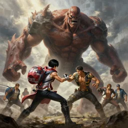 highly detailed painting of mikasa ackerman fighting a looming titan, dramatic, sense of scale, stephen bliss, unreal engine, greg rutkowski, ilya kuvshinov, ross draws, hyung tae and frank frazetta, tom bagshaw, tom whalen, nicoletta ceccoli, mark ryden, earl norem, global illumination, god rays, windswept