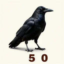 1 9 5 0 s horror movie poster of a crow with human feet, stylized, realistic