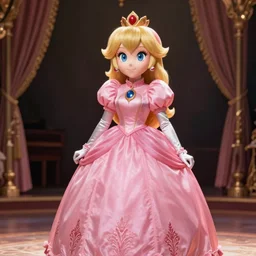 professional portrait princess peach in an opera