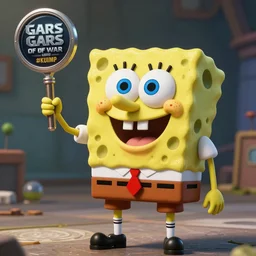Spongebob in Gears of War, highly detailed, high quality, HD, 4k, 8k, Canon 300mm, professional photographer, 40mp, lifelike, top-rated, award winning, realistic, sharp, no blur, edited, corrected, trending