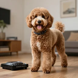 dj cavoodle in da house, ultra realistic 8 k /
