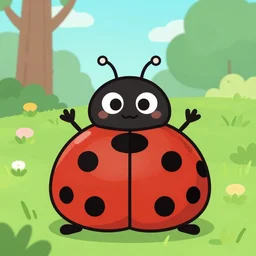 adorable ladybug cartoon