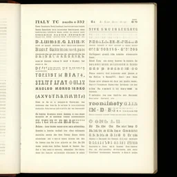 a page from a type foundry catalogue. italy 1 9 3 7