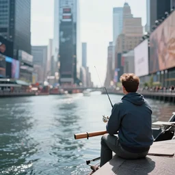 ( ( ( ( ( fishing on a times square. ) ) ) ) ) by jean - baptiste monge!!!!!!!!!!!!!!!!!!!!!!!!!!!