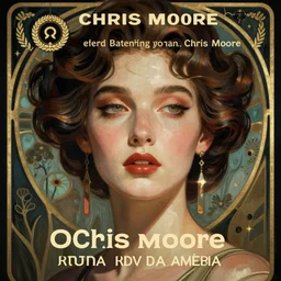 photorealistic image of a retro futuristic portrait, art nouveau, by chris moore