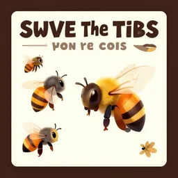 save the bees poster, artstation